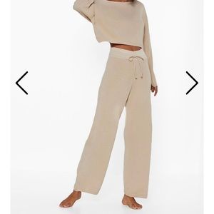 Nasty Gal Slow Down Sweater and Joggers Lounge Set